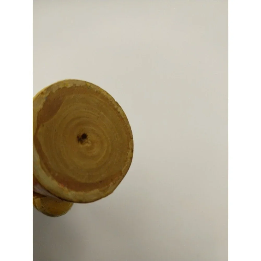 Vintage Wooden Doll Bottle Opener Handcrafted Yellow Red Black Decorative Unique